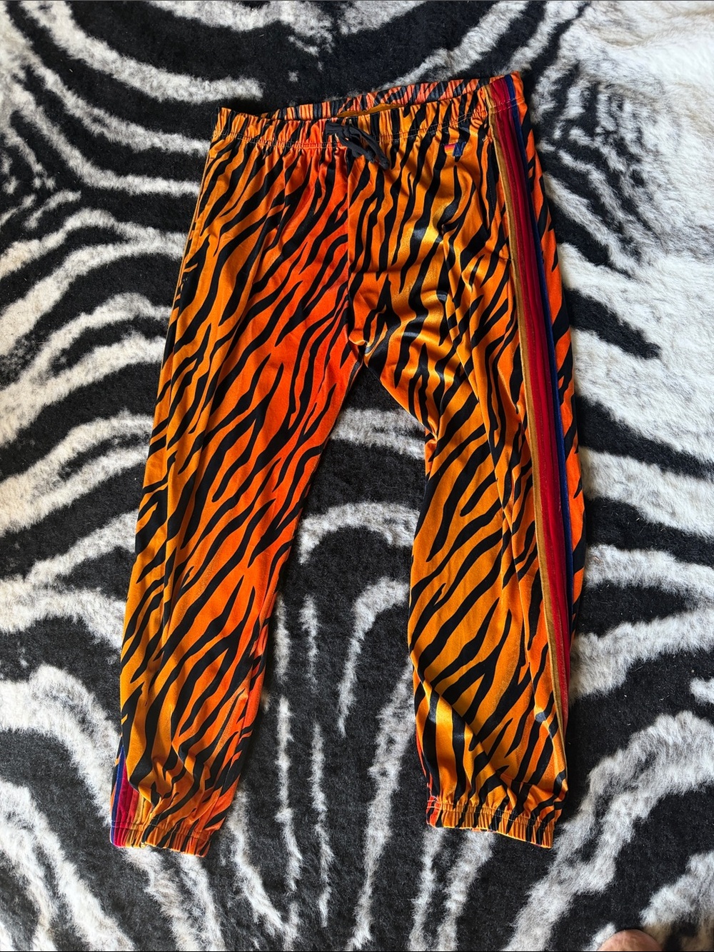 Aviator Nation CLASSIC VELVET SWEATPANTS - TIGER